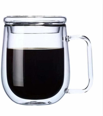 Sphronal Glass Borosilicate Juice/Water Coffee, 250ml Pack of 1 i19 Glass Coffee Mug(250 ml)