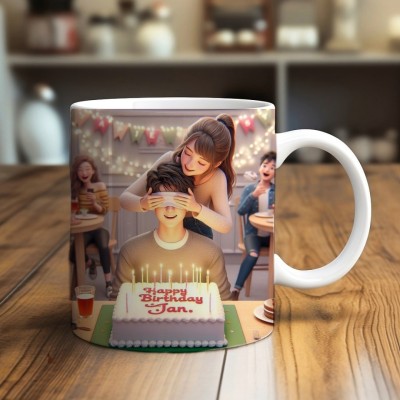 Mahakaal Happy Birthday jaan gift Ceramic Coffee Mug(300 ml)