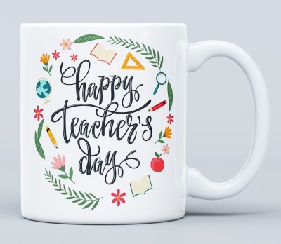 SAHU Happy Teachers Day Gifts, Printed Perfect Teachers Day Gift for Best Teacher-13 Ceramic Coffee Mug(350 ml)