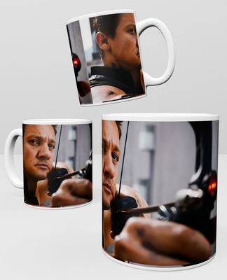 Inkywinky Hawkeye Printed Coffe Ceramic Coffee Mug(330 ml)