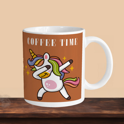 VM SHOPPING MALL Coffee Time R Ceramic Coffee Mug(330 ml)