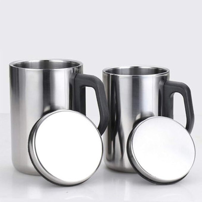 ATROCK Stainless Steel Insulateds with Lid | Vacuum Insulated Coffee Stainless Steel Coffee Mug(350 ml, Pack of 2)