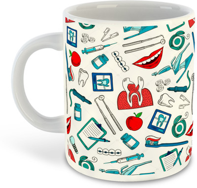 FLEXERSTYLE NEW2025-Dentist Printed White Coffee - D11 Ceramic Coffee Mug(325 ml)
