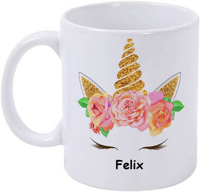 epheriwala Gift Someone Unicorn Felix Ceramic Coffee Mug(350 ml)