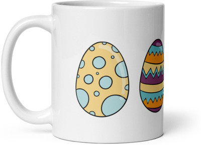 Mr UVD Different Design Pattern of Eggs Ceramic Coffee Mug(350 ml)