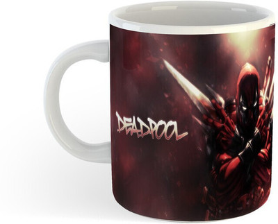 FLEXERSTYLE NEW2025_All Day New Printed Deadpool Ceramic Coffee 15 Ceramic Coffee Mug(330 ml)