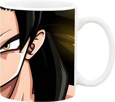 MITTRA INDIACRAFT Anime Naruto and Goku NG Printed Ceramic Coffee Mug(330 ml)