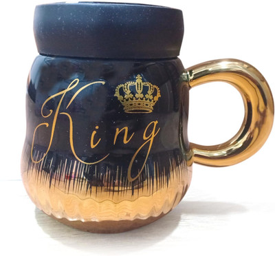 NESTIC KING Printed Ceramic Design Milk Coffees with Bubble Crafted Pattern Ceramic Coffee Mug(480 ml)