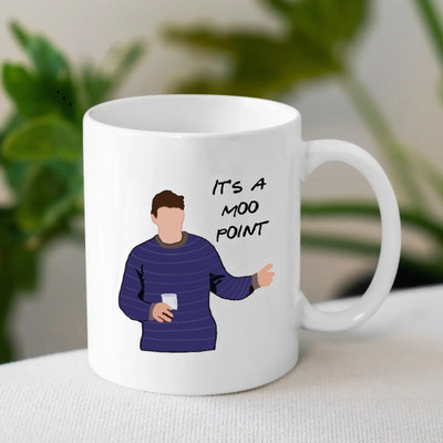 Mugdog it’s a Moo Point Friends Tv Series Printed Ceramic Coffee Mug(350 ml)