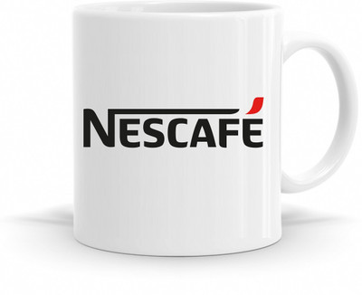 Cheeksy Nescafe Printed mug Ceramic Coffee Mug(325 ml)