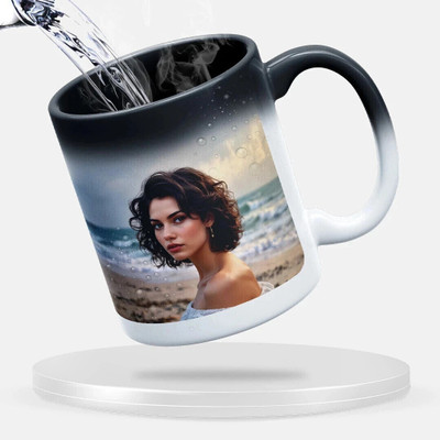 Drippy Prints Personalised Name & Photo Magic Ceramic Coffee Mug(230 ml)