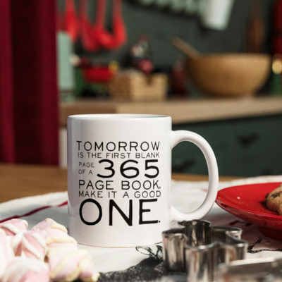 Zipcartz New Year Theme Printed - Premium White Coffee Cup Ceramic Coffee Mug(300 ml)