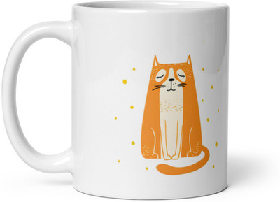 Mr UVD Sleeping Cat Ceramic Coffee Mug(350 ml)