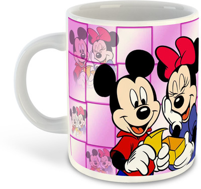 FLEXERSTYLE NEW2025-Mickey Mouse Printed White Coffee - D8 Ceramic Coffee Mug(325 ml)