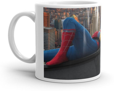 Mr UVD Sleeping Spiderman Design Graphical Printed Premium Quality_MUGG Ceramic Coffee Mug(350 ml)