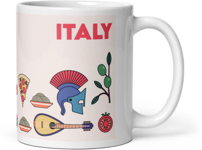 Mr UVD Italy Country Design Pattern_MUGG Ceramic Coffee Mug(350 ml)