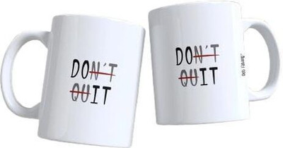 Get Fatang DO IT - Don't Quit Motivational Printed Ceramic Coffee Mug(350 ml)