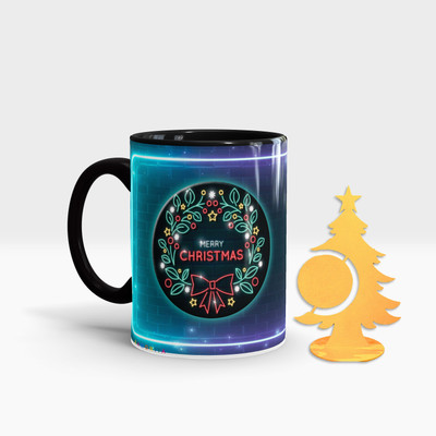Fifth and Moon C-BLK-TREE-13 Ceramic Coffee Mug(320 ml, Pack of 2)
