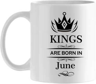 Nova Creations Kings Are Born In June Microwave Safe Ceramic Coffee Mug(325 ml)