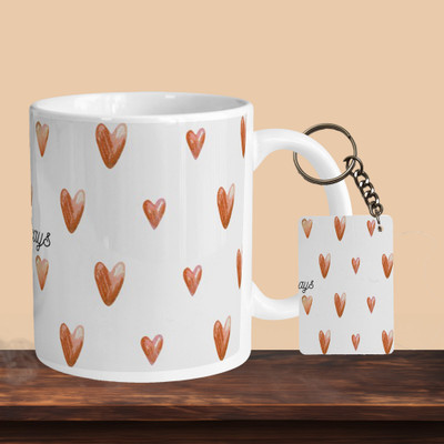 VM MALL 101_Full Heart R-R Ceramic Coffee Mug(330 ml)