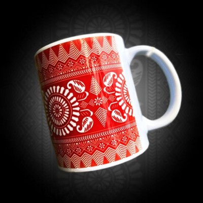 ink magic Bodo Aronai design printed for gifting and home decor purpose Ceramic Coffee Mug(350 ml)