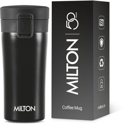 MILTON Thermosteel , 300 ml, Black | Hot & Cold | Soup Flask | Tea Stainless Steel Coffee Mug(300 ml)