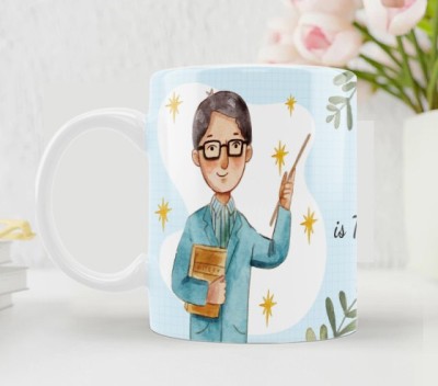 ECFAK Happy Teachers Day Printed Ceramic Coffee Mug(325 ml)