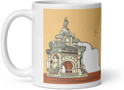Mr UVD A Old Monument Design Pattern Ceramic Coffee Mug(350 ml)