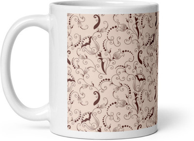 Cheeksy Rose Pattern Ceramic Coffee Mug(350 ml)