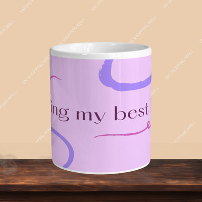 Print Ginnie 101_Living My Best Life L-R Ceramic Coffee Mug(325 ml)