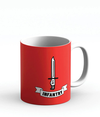 MITTRA Indiacraft Infantry Theme Ceramic Coffee Mug(330 ml)