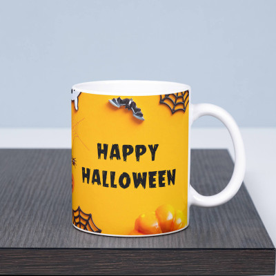 half engineer Happy Halloween Printed Ceramic Coffee Mug(300 ml)