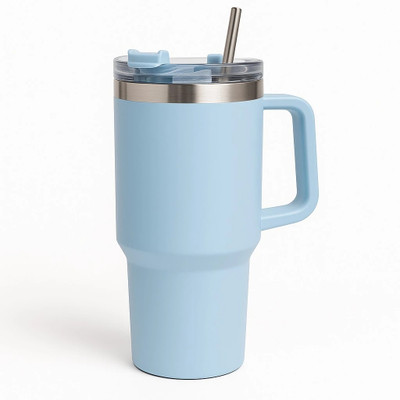 ved online mart 40oz 1 Steel Straw, Vacuum Insulated Stainless Steel Tumbler(1200 ml)