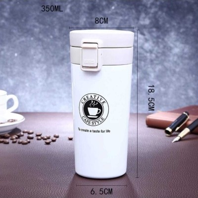 MENZY VACCUM COFFEE MUG Stainless Steel, Plastic Coffee Mug(300 ml)