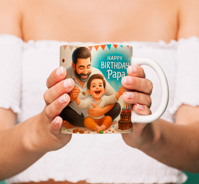 Acrebees Happy Birthday Papa Coffee|Gift For Father|Birthday Gift For Papa Ceramic Coffee Mug(330 ml)