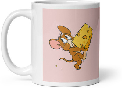 Mr UVD Jerry Thieft Cheese Walking Silently Ceramic Coffee Mug(350 ml)