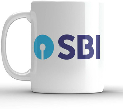 ForYouu For You Designed White Glossy SBI Bank Printed Coffee Tea Ceramic Coffee Mug(350 ml)