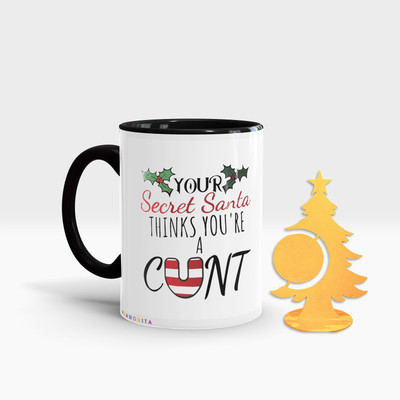 Fifth and Moon C-BLK-TREE-52 Ceramic Coffee Mug(320 ml, Pack of 2)