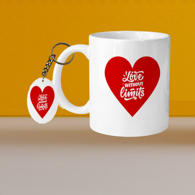 VM SHOPPING MALL VM Olivia L-O Ceramic Coffee Mug(325 ml, Pack of 2)