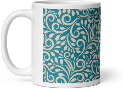 Dr Farfar Leaf pattern Ceramic Coffee Mug(350 ml)