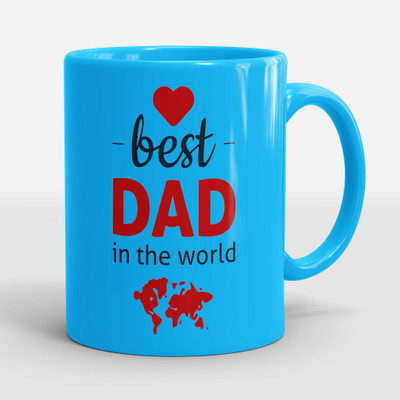 Sublikraft Best Dad In The World Printed Coffee Ceramic Coffee Mug(330 ml)