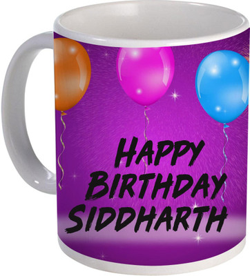 COLOR YARD happy birth day Sunny design on white Ceramic Coffee Mug(320 ml)