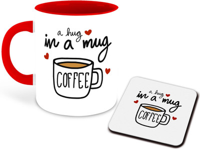 RADANYA PACK 2_CoffeeLover3-CM-1537 Ceramic Coffee Mug(352 ml, Pack of 2)