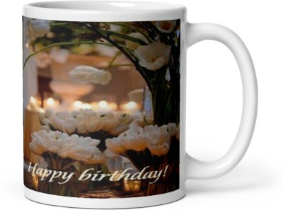 SRK CREATION BEST MUG FOR WISHING HAPPY BIRTHDAY SRK-HB-0015 Ceramic Coffee Mug(320 ml)