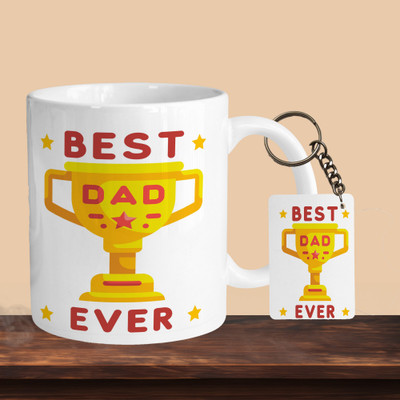 VM MALL 101_Best Dad Ever 01 R-R Ceramic Coffee Mug(330 ml)