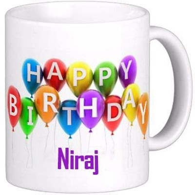 GNS Happy Birthday Gift for Niraj 004 Ceramic Coffee Mug(325 ml)