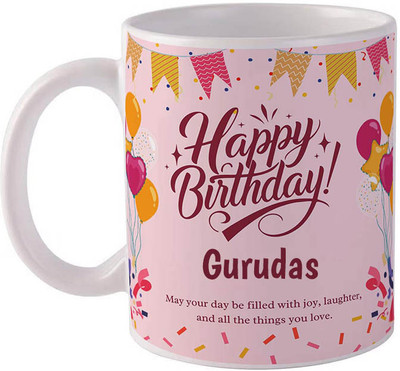 GIFTUATION Happy birthday Gurudas / Gift for birthday Ceramic Coffee Mug(325 ml)