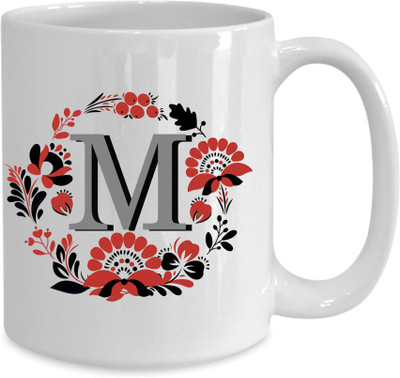 Bhawani Gift Creations Lovely Alphabet L to Z design mug Ceramic Coffee Mug(300 ml)
