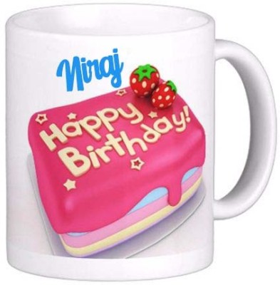 GNS Happy Birthday Gift for Niraj 180 Ceramic Coffee Mug(325 ml)