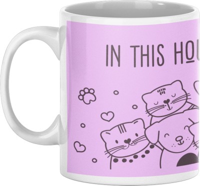 oval designs Featuring A Pet Themed Illustration And A Funny Quote Ceramic Coffee Mug(350 ml)